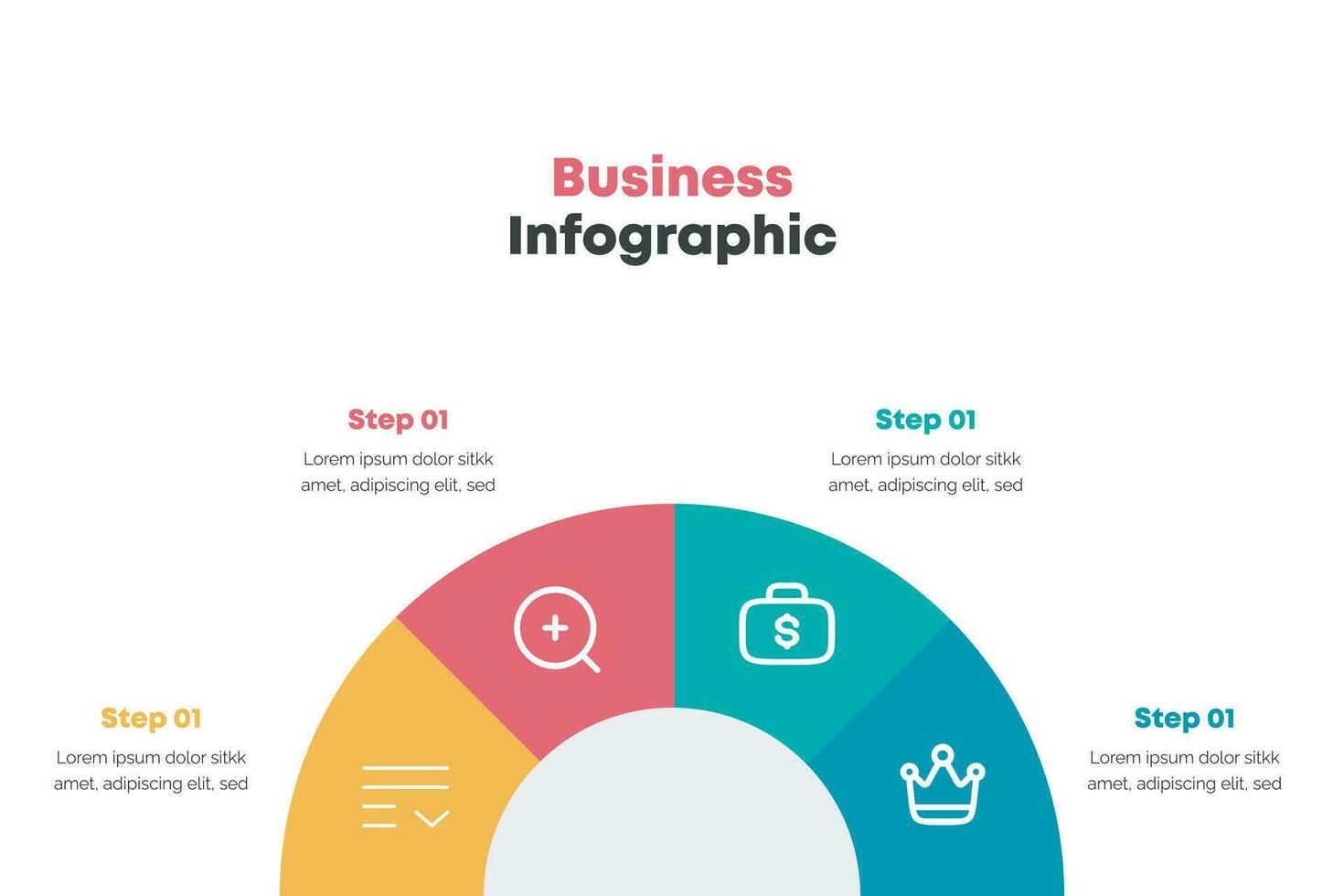 infographic circulaire diagram sjabloon vector illustratie