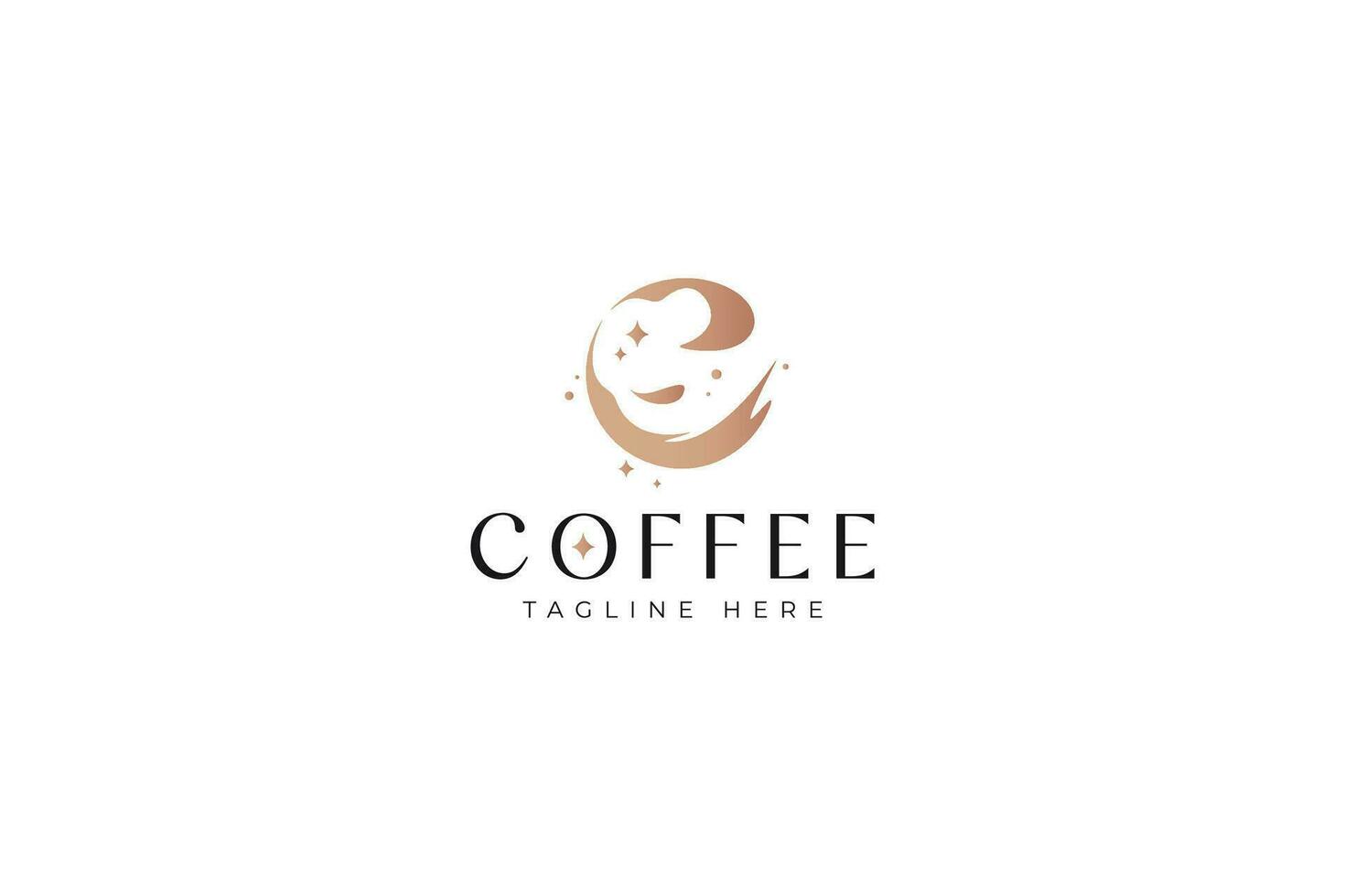 brief c logo concept gemorst koffie merk identiteit cafe winkel bedrijf vector