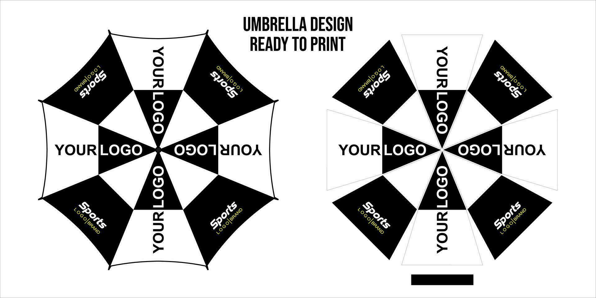 paraplu's ontwerp, top visie Aan wit achtergrond, geopend ronde regen paraplu het drukken vector illustratie