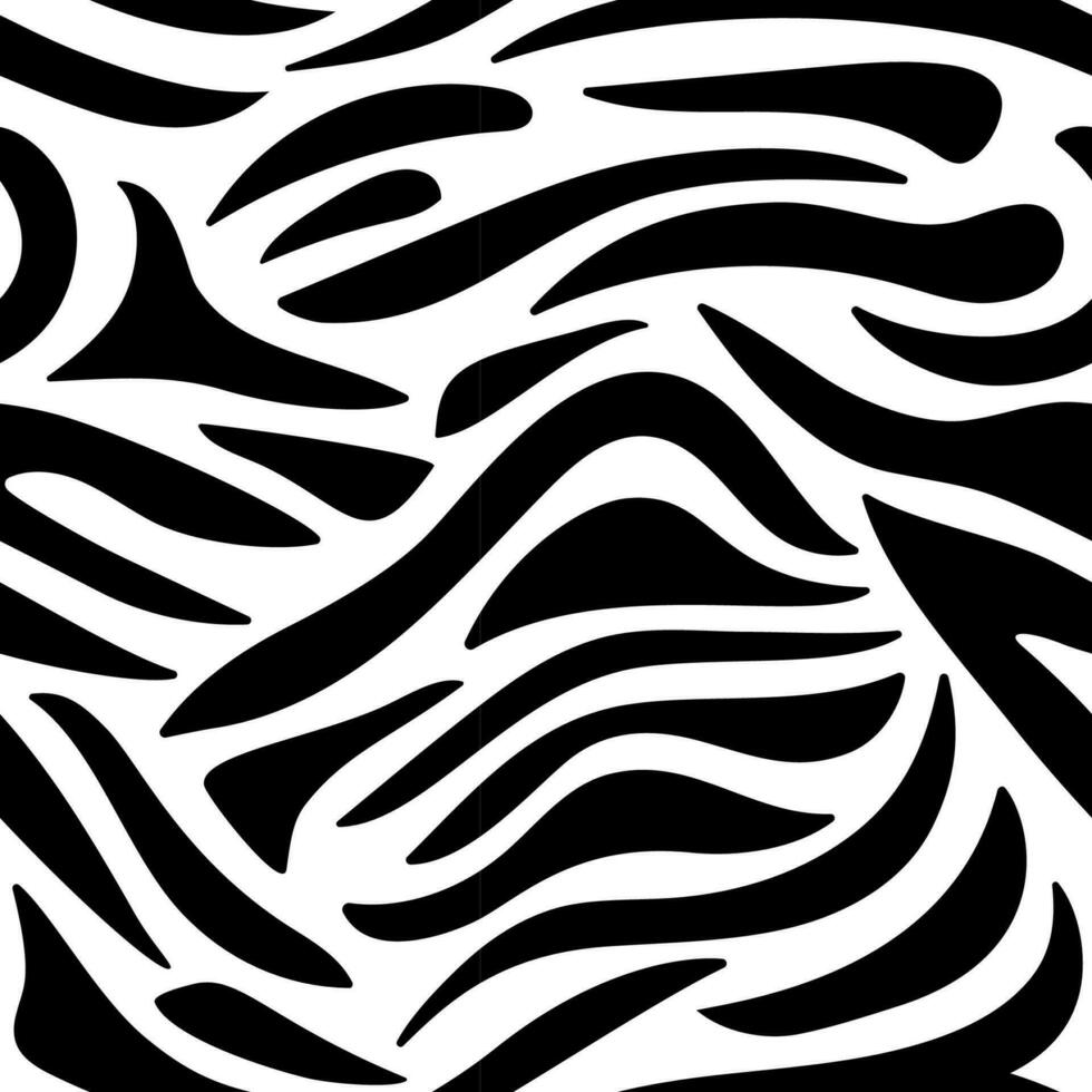 zebra afdrukken, zebra naadloos patroon. vector hand- getrokken tekenfilm illustratie. zebra strepen in tekening stijl. vlak ontwerp. safari afdrukken is in zwart en wit kleuren.