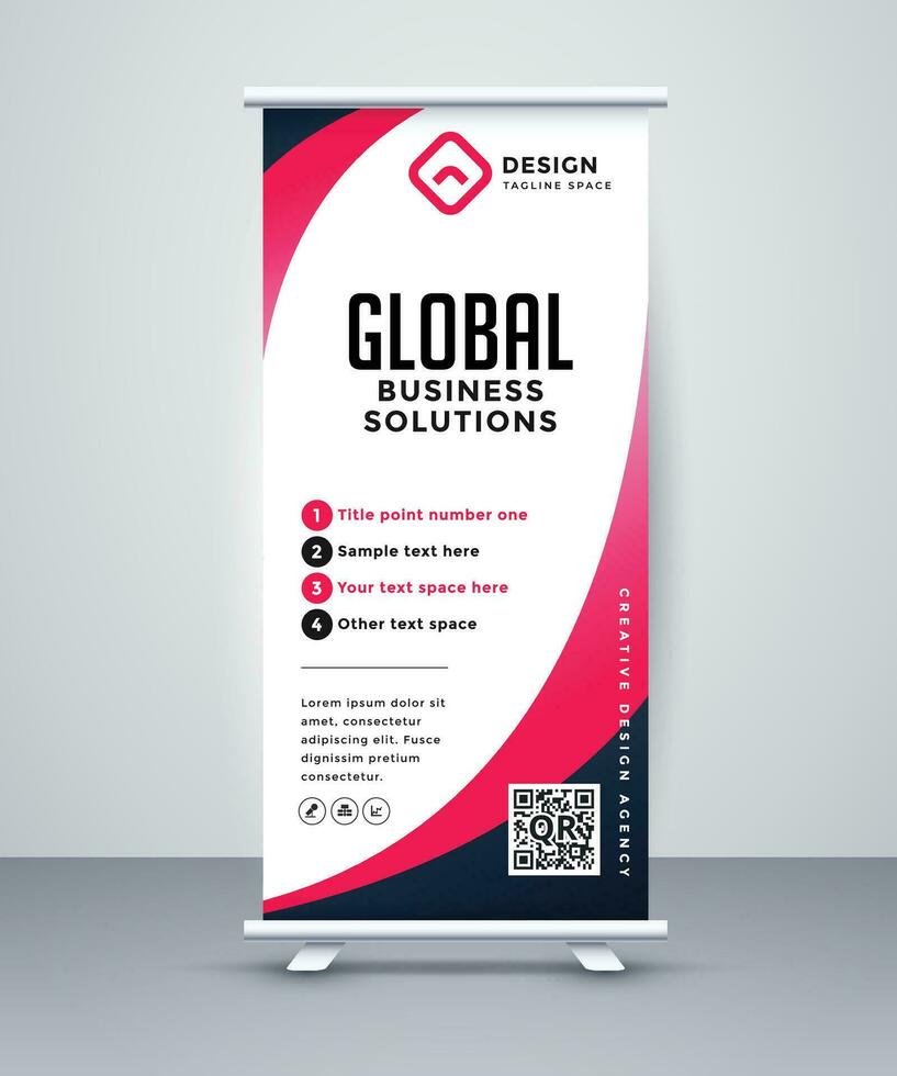 zakelijke roll-up banner vector