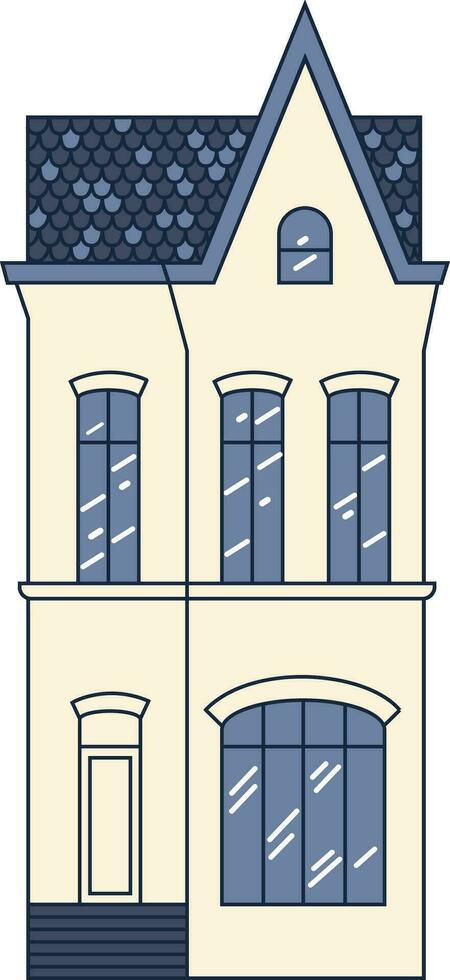 Nederlands huis. schattig woon- gebouw. vector. vector