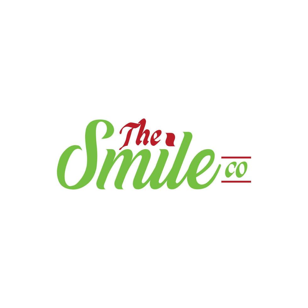 Gezondheid logo ontwerp glimlach typografie vector sjabloon tandheelkundig kliniek logotype