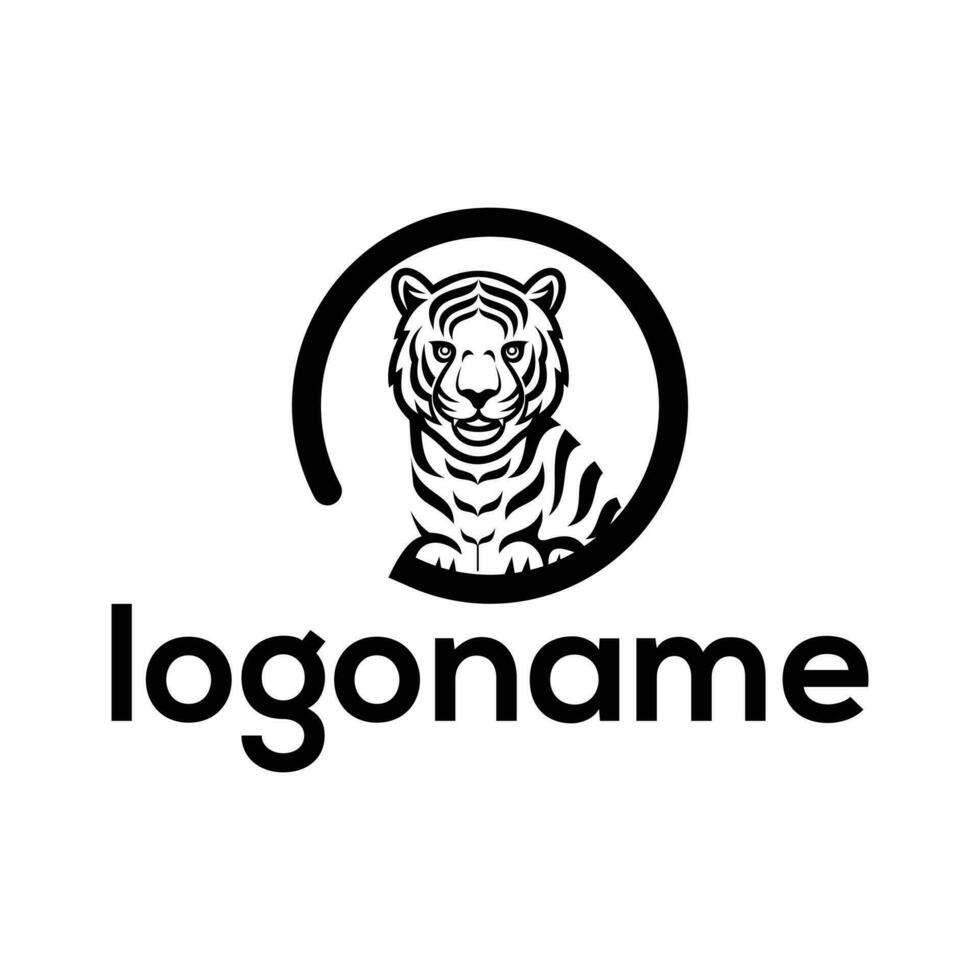 schattig tijger welp logo, pro vector tekenfilm vlak vector illustratie