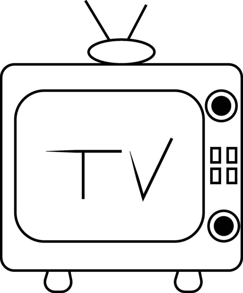 buis model- televisie silhouet, oud favoriete TV vector