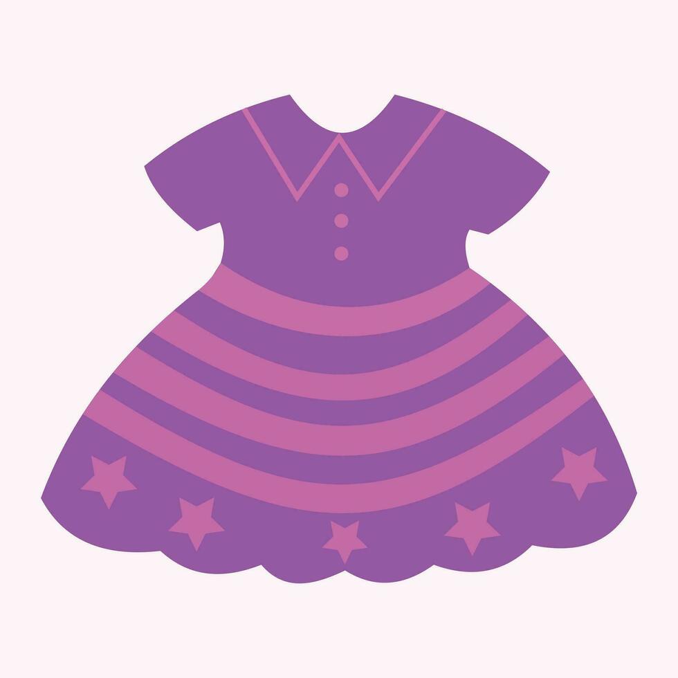 illustratie van een meisjes jurk vector