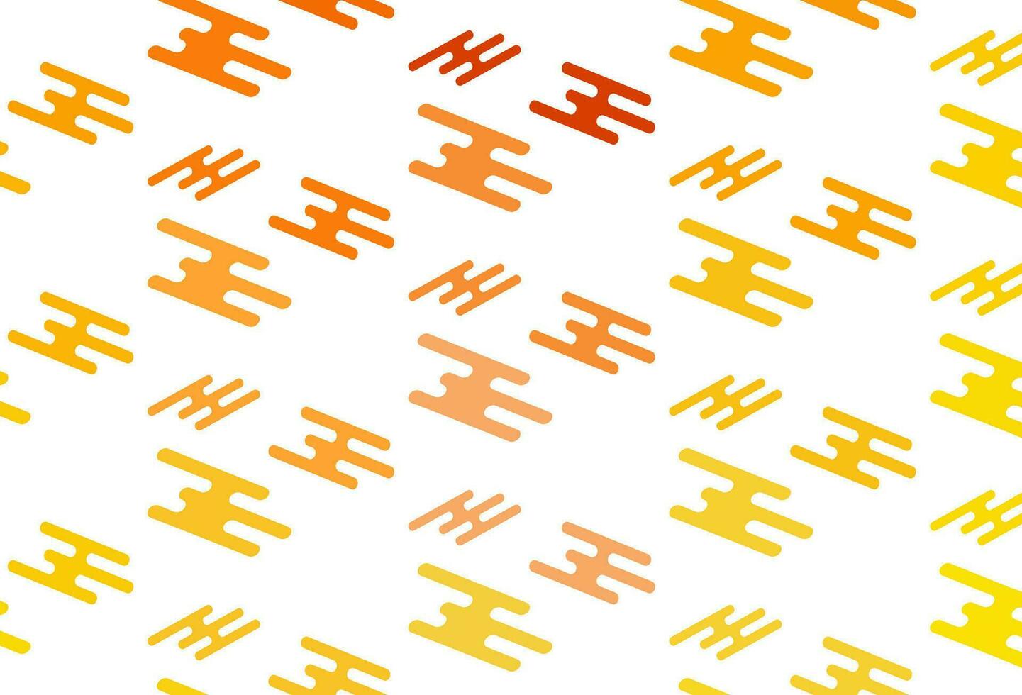 lichtgeel, oranje vectorpatroon met smalle lijnen. vector