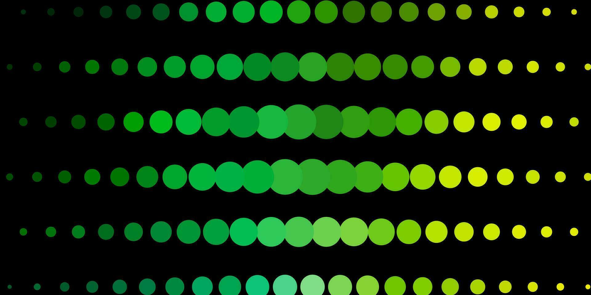 lichtgroene, gele vectorlay-out met cirkels. vector