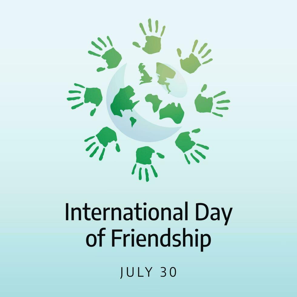 Internationale dag van vriendschap ontwerp sjabloon geschikt voor groet. vector