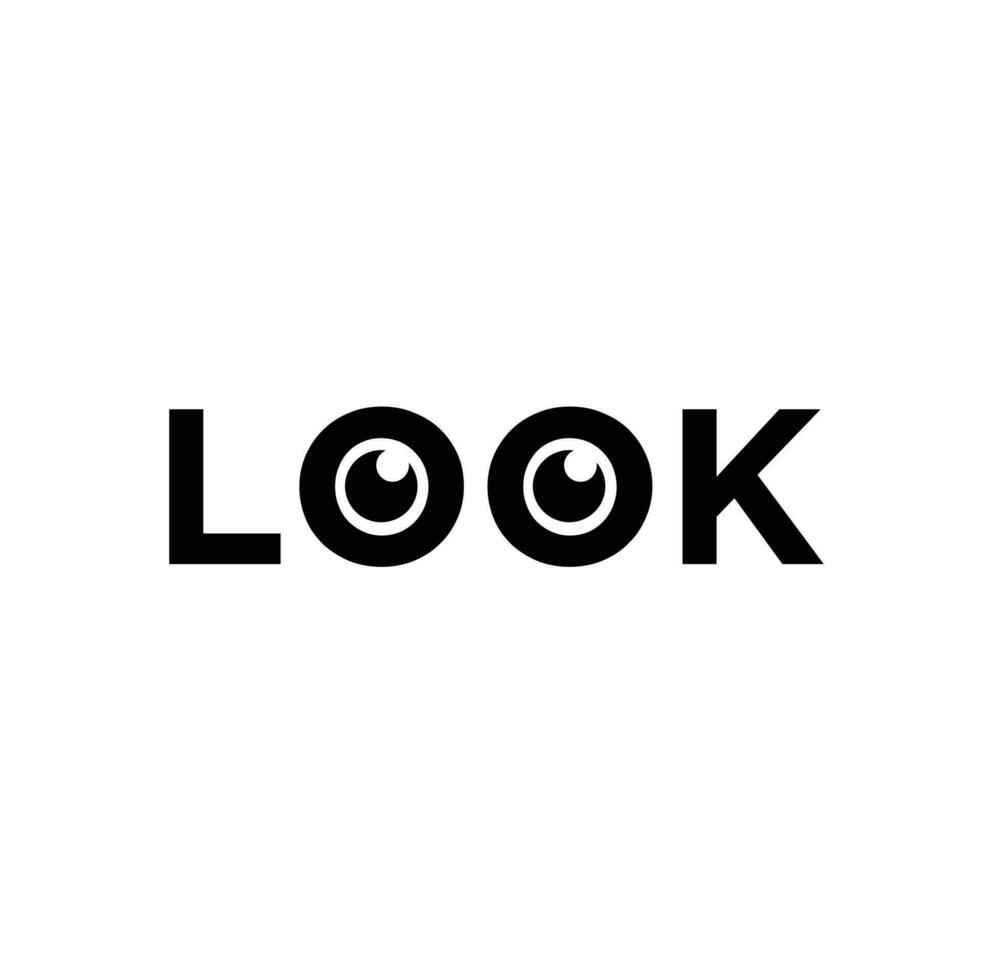 oog brief kijken logo icoon ontwerp sjabloon vector