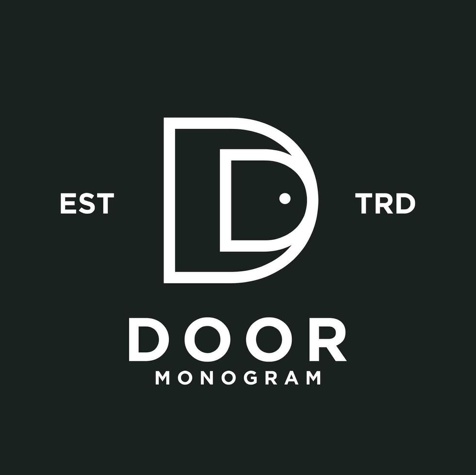 deur brief monogram logo icoon ontwerp sjabloon illustratie vector
