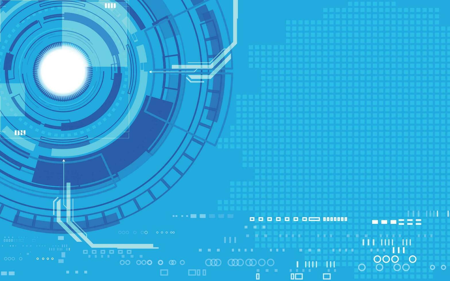blauw cirkel digitaal technologie communicatie netwerk ontwerp vector