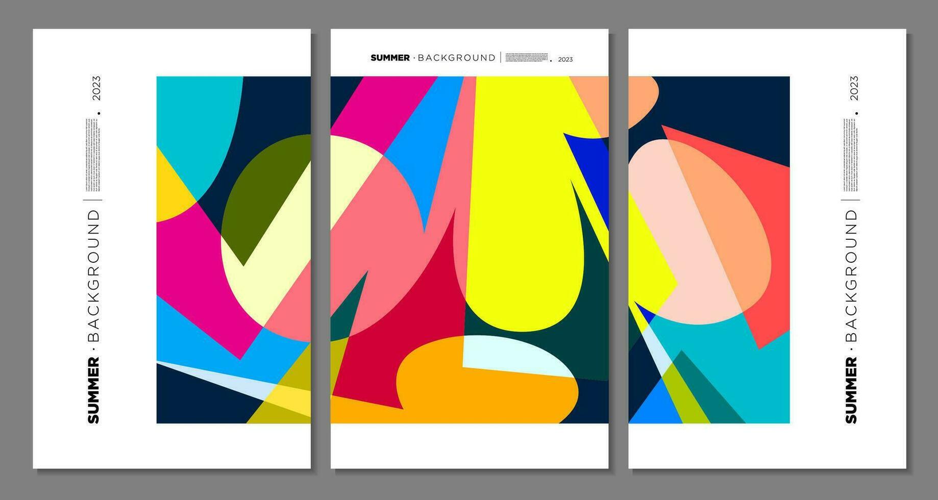vector kleurrijk abstract meetkundig en vloeistof achtergrond voor zomer festival