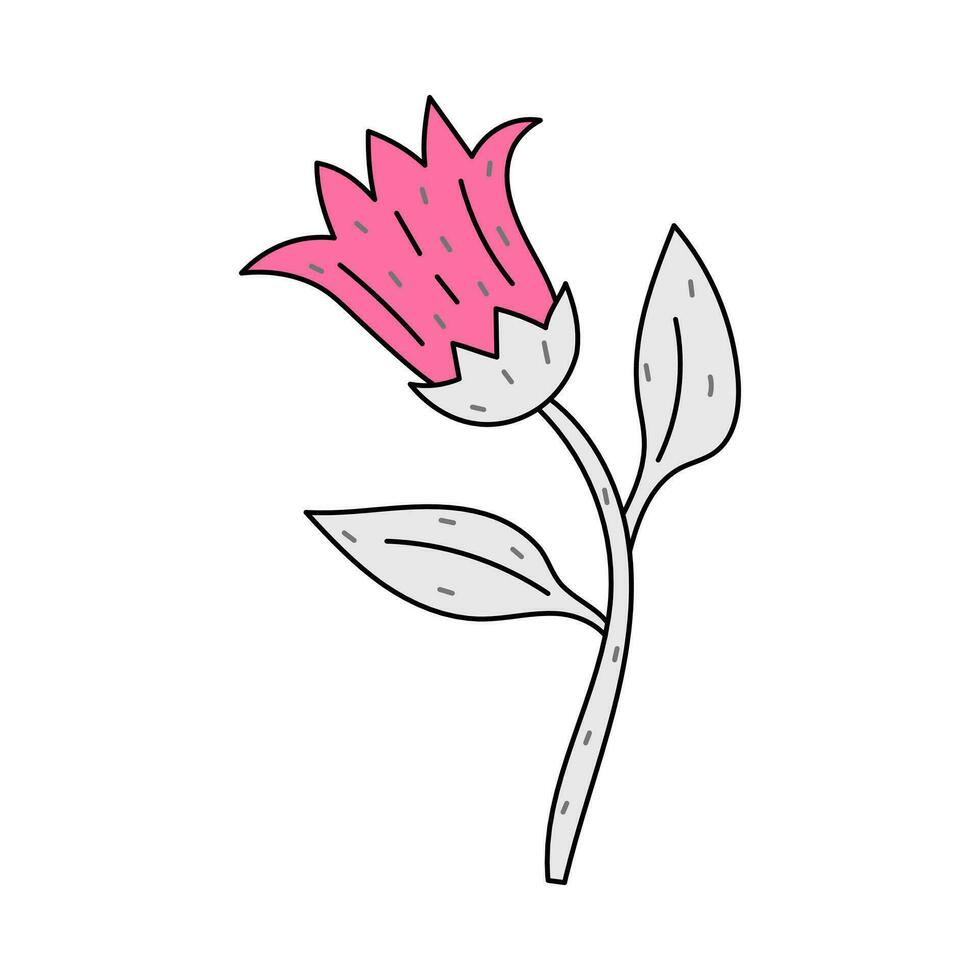 tulp bloem in tekening stijl vector