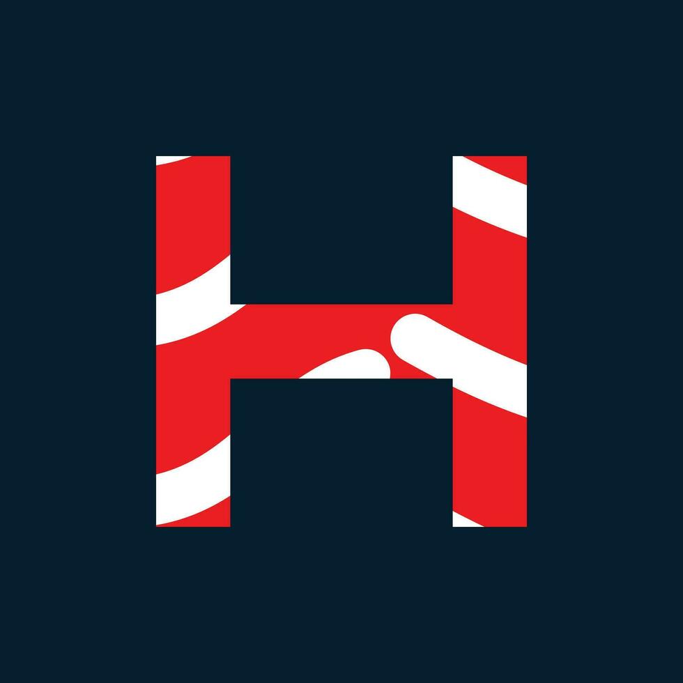 h brief logo of h tekst logo en h woord logo ontwerp. vector