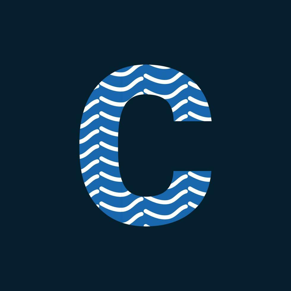 c brief logo of c tekst logo en c woord logo ontwerp. vector