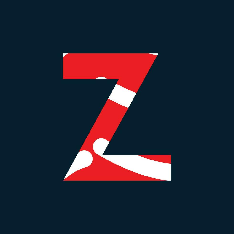 z brief logo of z tekst logo en z woord logo ontwerp. vector