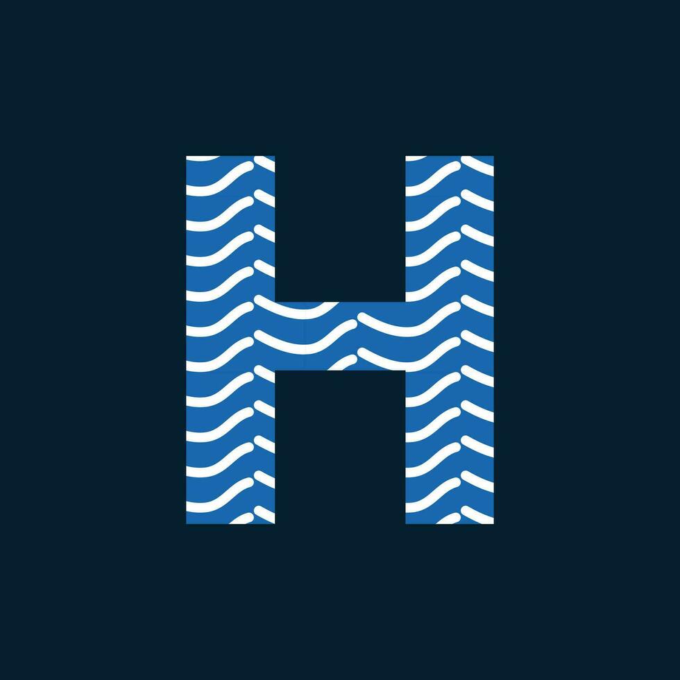 h brief logo of h tekst logo en h woord logo ontwerp. vector