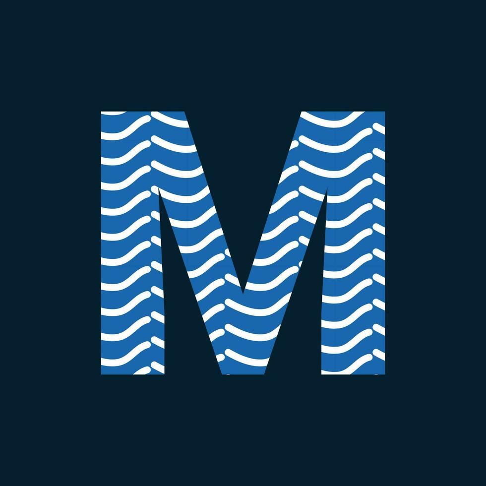 m brief logo of m tekst logo en m woord logo ontwerp. vector