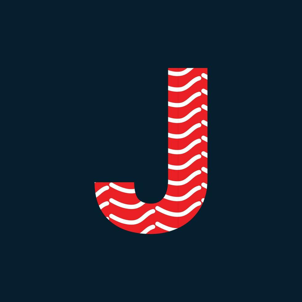 j brief logo of j tekst logo en j woord logo ontwerp. vector