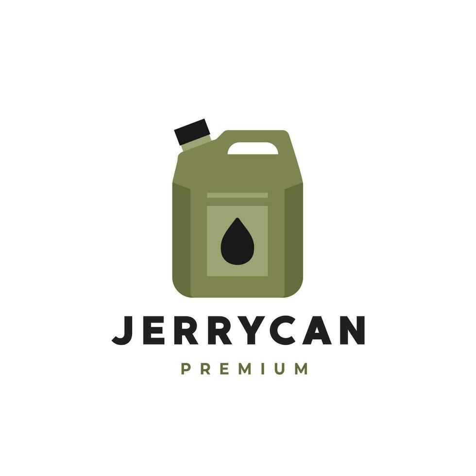 jerrycan vector icoon logo, ecologie symbool fit voor olie winkel