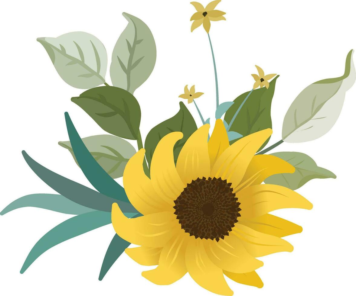 vector zonnebloem krans clip art