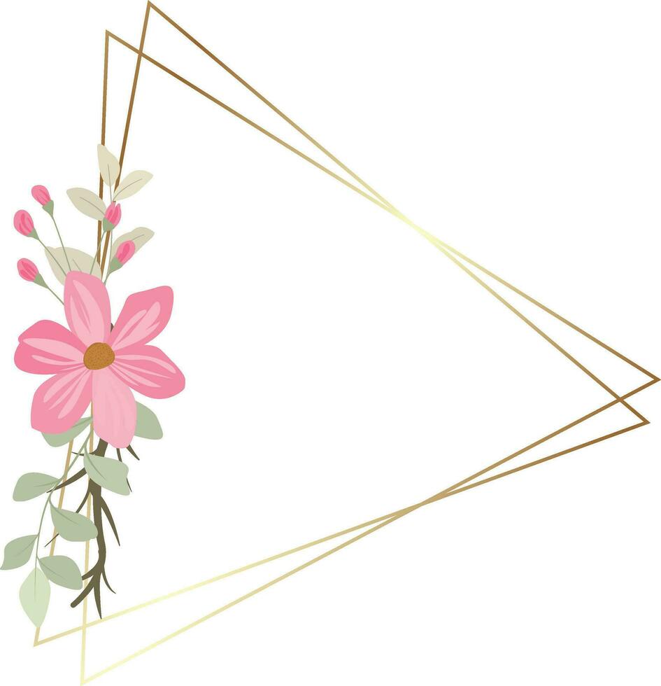 bloemen kader met krans van wilde bloemen vector