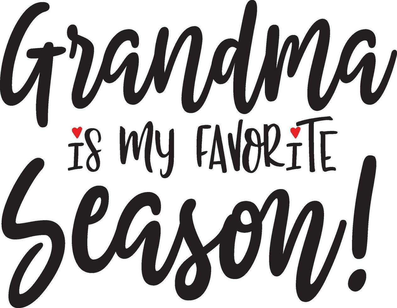 grootmoeder is mijn favoriete seizoen vector
