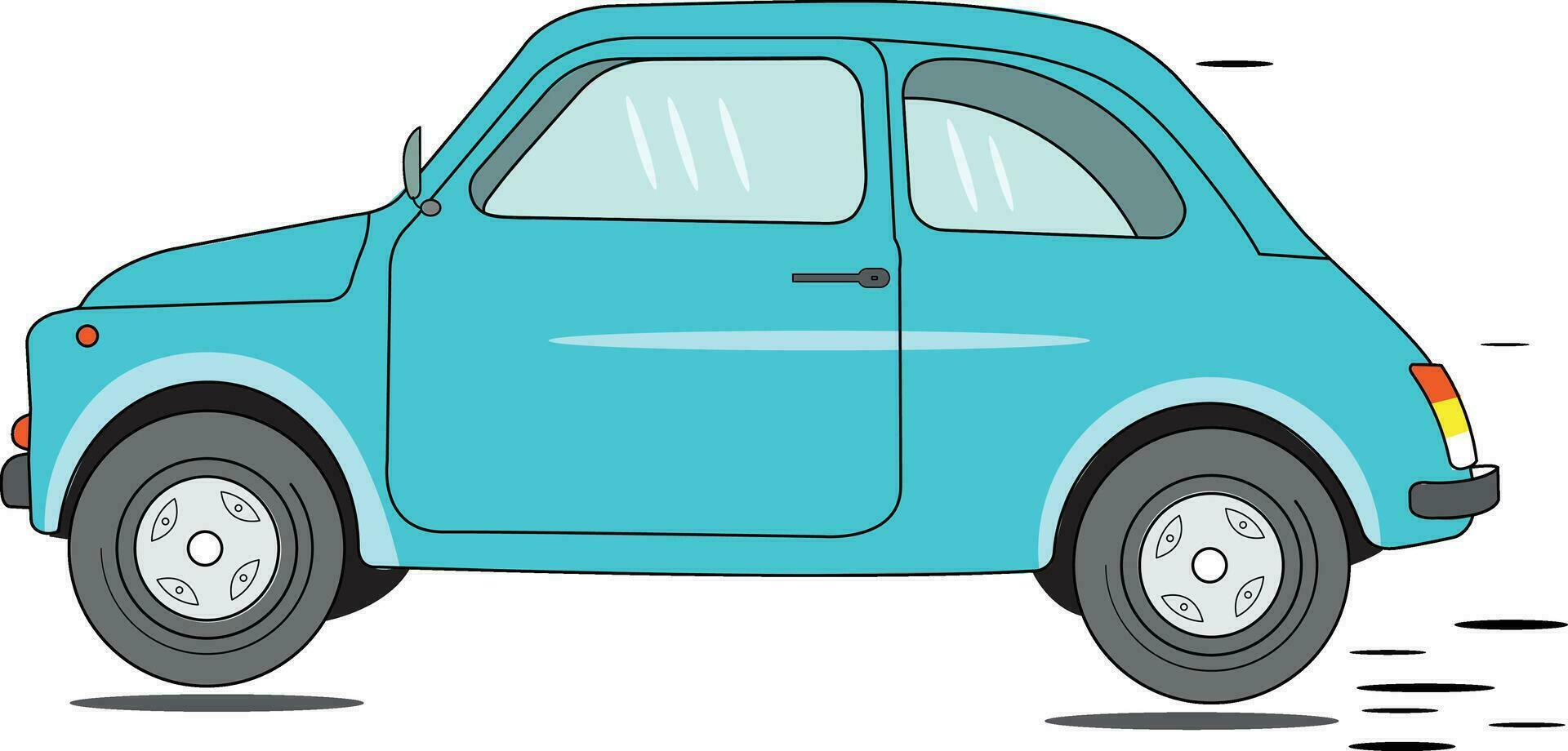 schattig klein auto illustrator vector