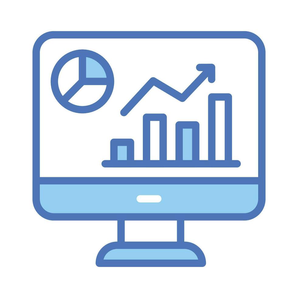 gegevens tabel Aan lcd Scherm tonen vector van markt analyse in modern stijl