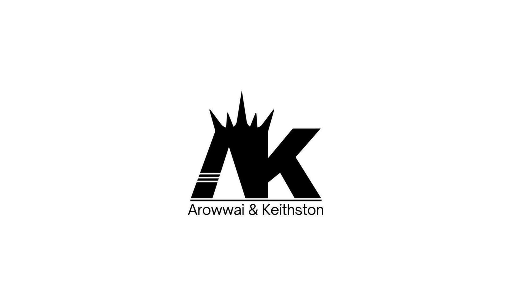 eerste brief ak logotype met swoosh ontwerp voor bedrijf en bedrijf logo. vector