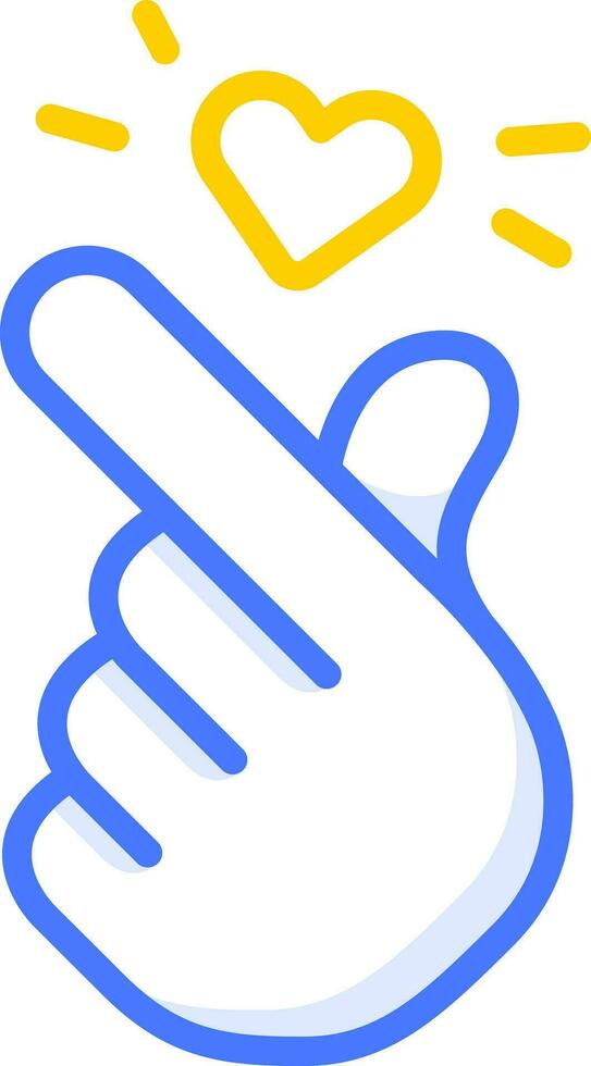 vinger hart icoon emoji vector