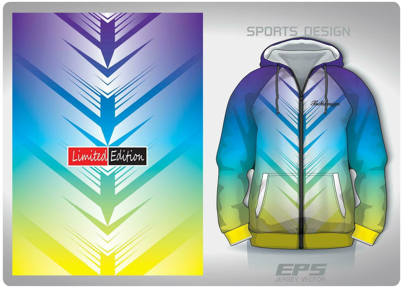 vector sport- overhemd achtergrond afbeelding.veelkleurig gloed patroon ontwerp, illustratie, textiel achtergrond voor sport- lang mouw capuchon, Jersey capuchon