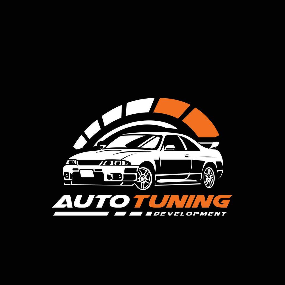 automotive afstemmen auto garage racing ontwikkeling logo vector geïsoleerd