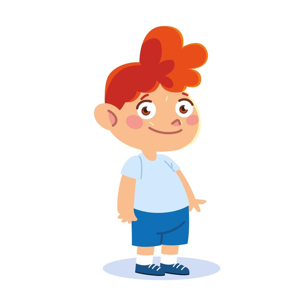 schattige jongen die staat, met een sportoutfit-cartoon vector