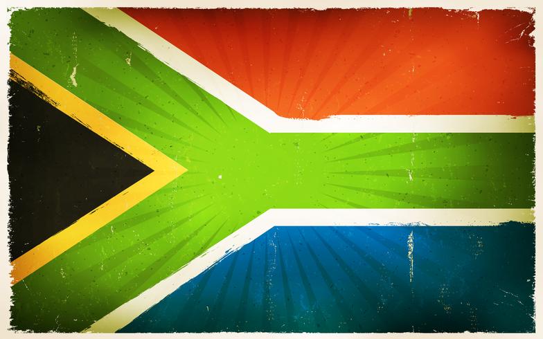 Vintage Zuid-Afrika vlag Poster achtergrond vector