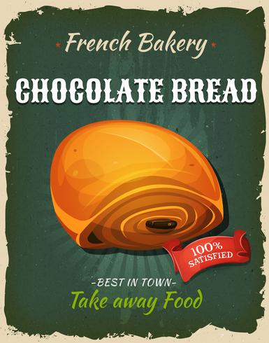 Retro chocolade brood Poster vector