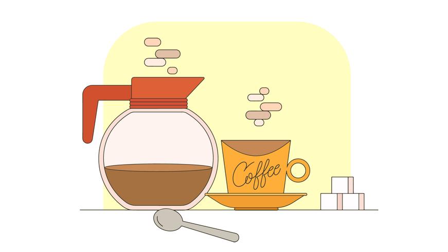 Ochtend koffie Vector