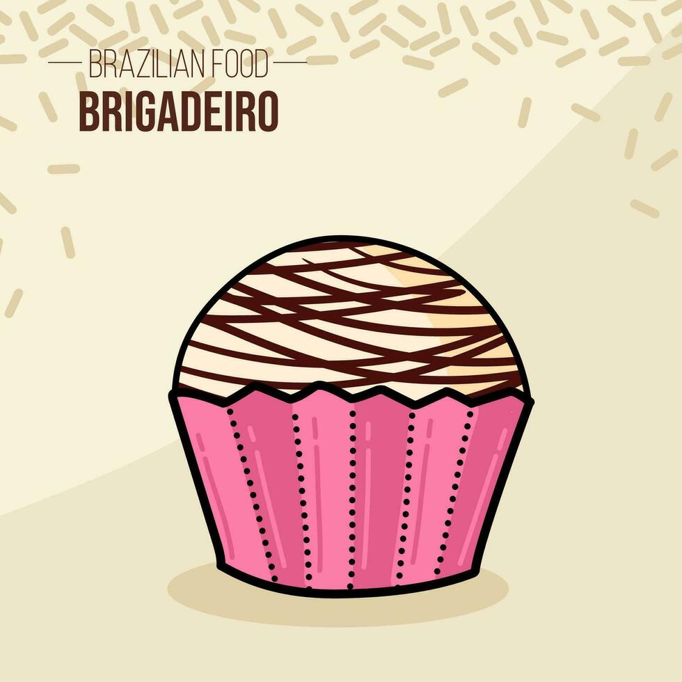 brigadeiro Brasil - Brazilië - braziliaans chocola voedsel vector