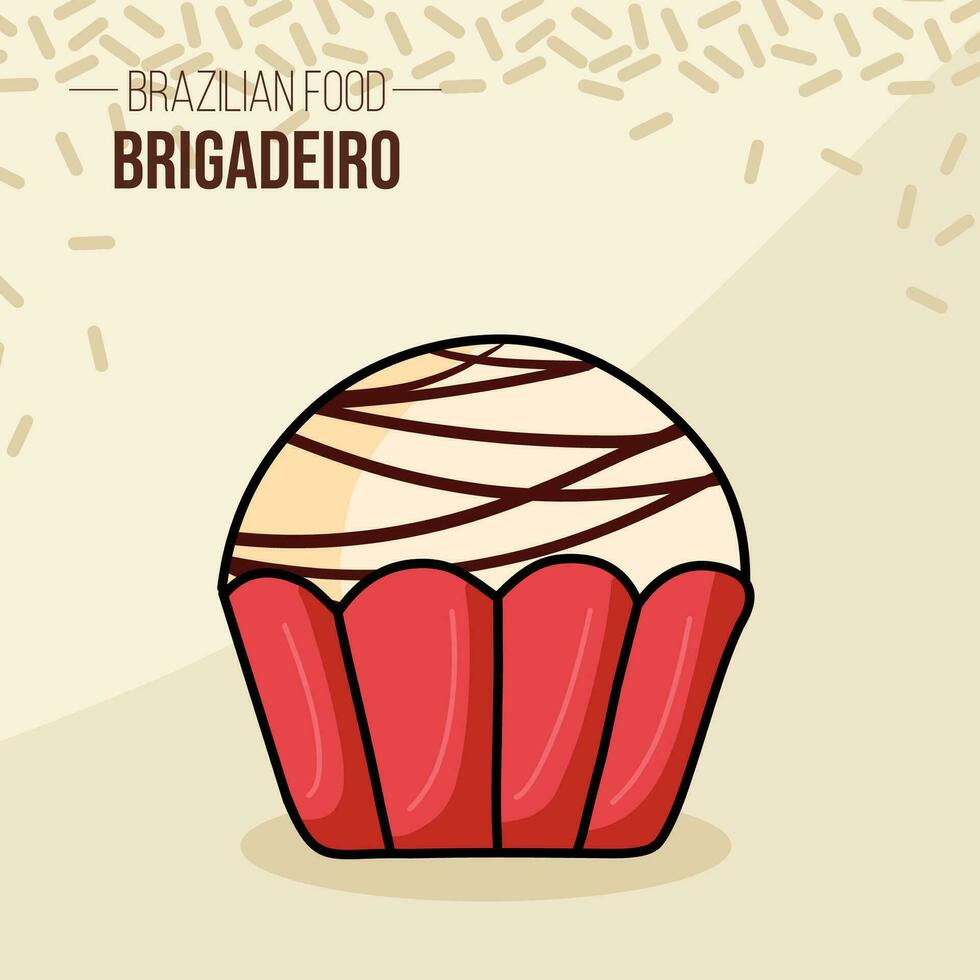 brigadeiro Brasil - Brazilië - braziliaans chocola voedsel vector