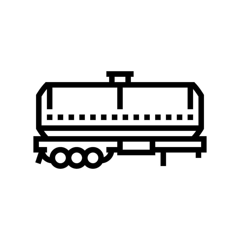 chemisch tanker vrachtauto ingenieur lijn icoon vector illustratie