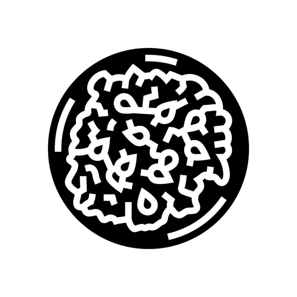 ei salade glyph icoon vector illustratie