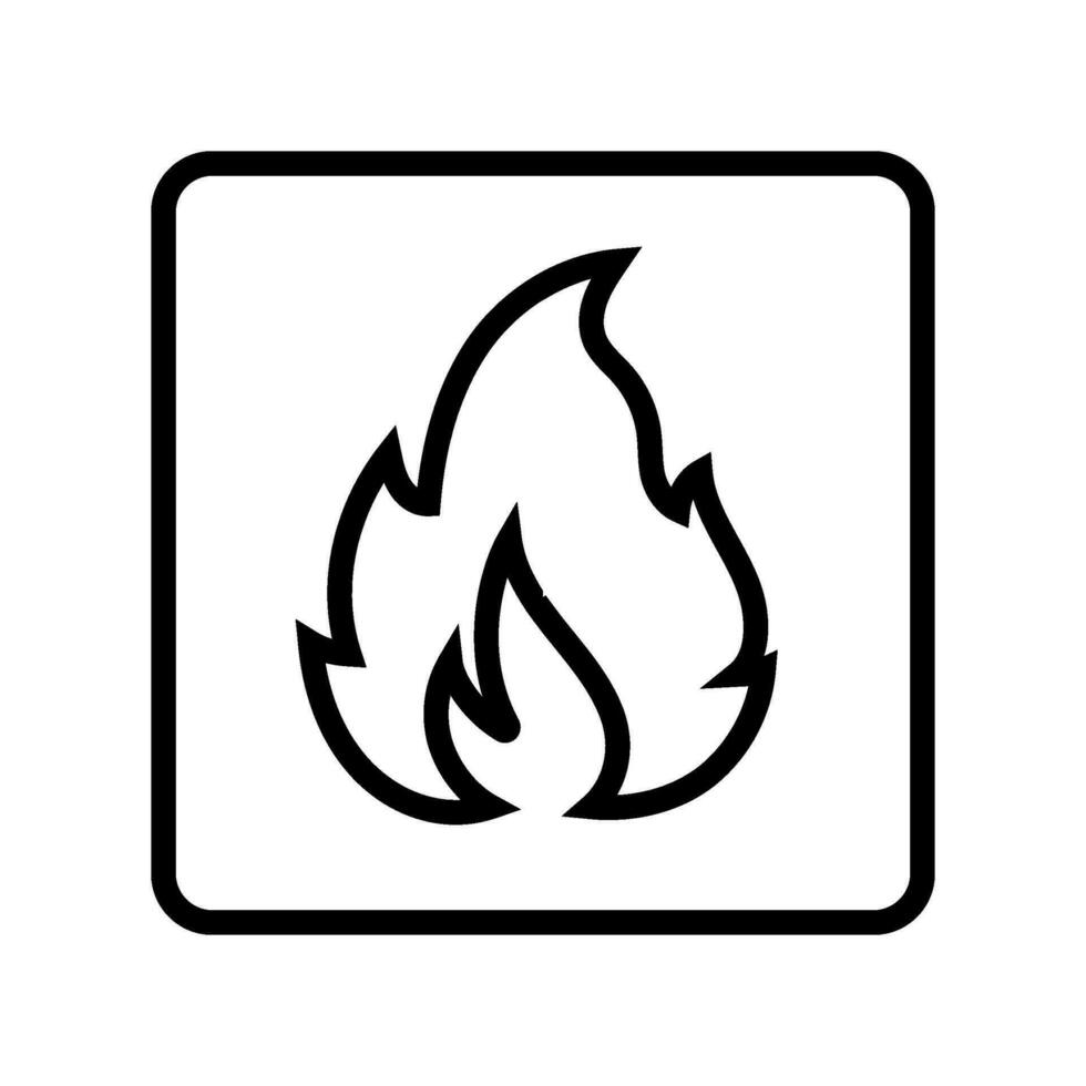Nee Open brand verlicht bij elkaar passen noodgeval lijn icoon vector illustratie