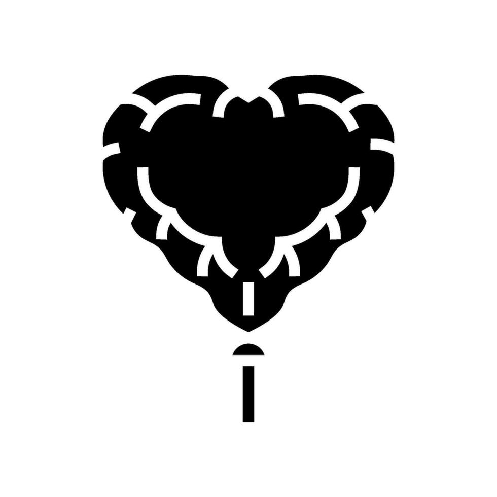 hart ballon liefde glyph icoon vector illustratie