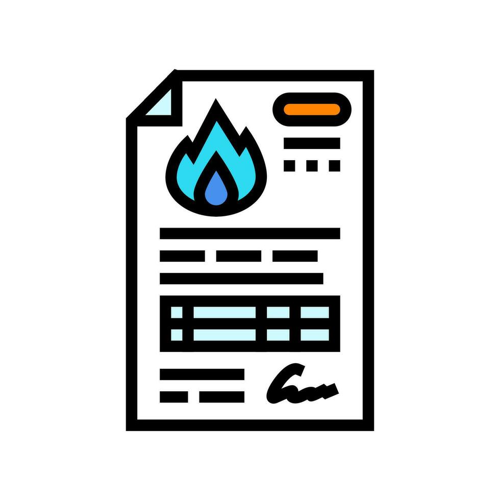 contract gas- onderhoud kleur icoon vector illustratie