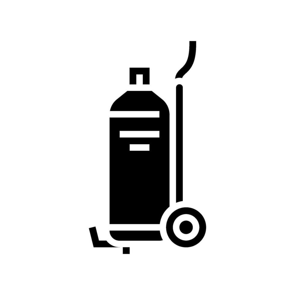 cilinder uitwisseling gas- onderhoud glyph icoon vector illustratie