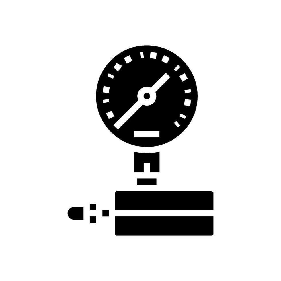 druk peilen gas- onderhoud glyph icoon vector illustratie