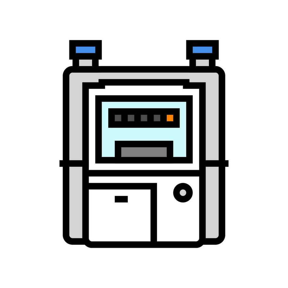 meter gas- onderhoud kleur icoon vector illustratie