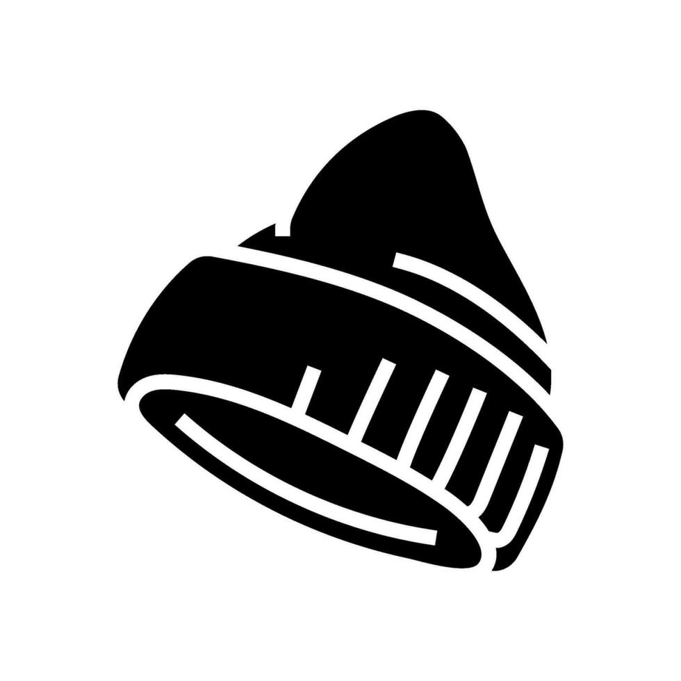 winter hoed pet glyph icoon vector illustratie