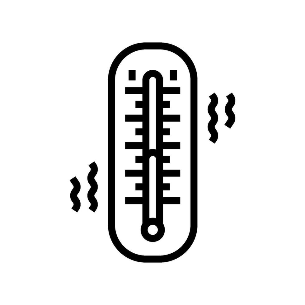 thermometer lijn icoon vector illustratie